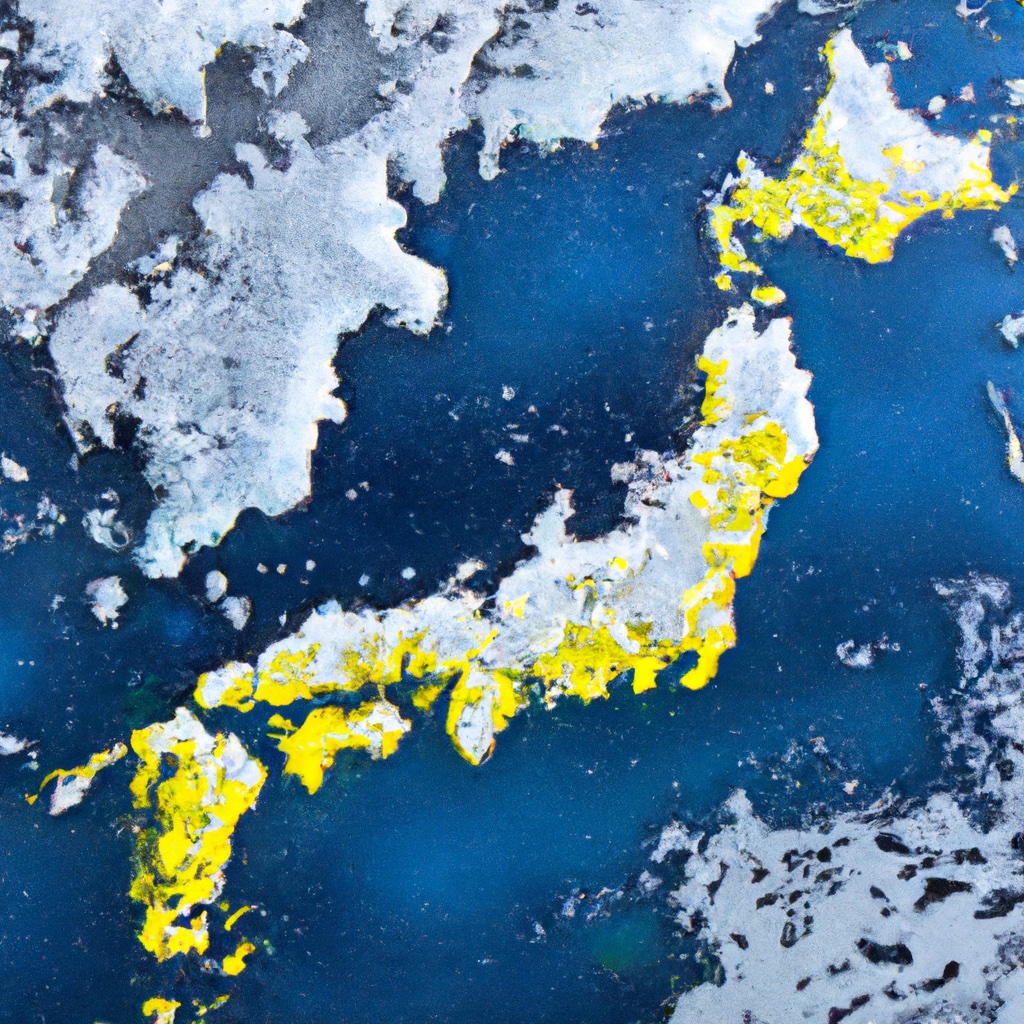 Japan covered in melting ice
