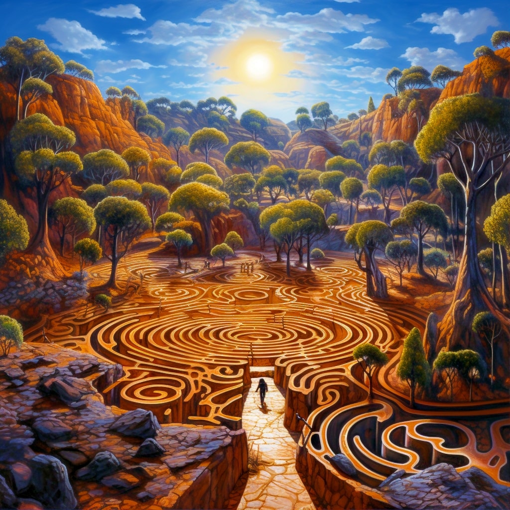 Labyrinth in the Australian outback