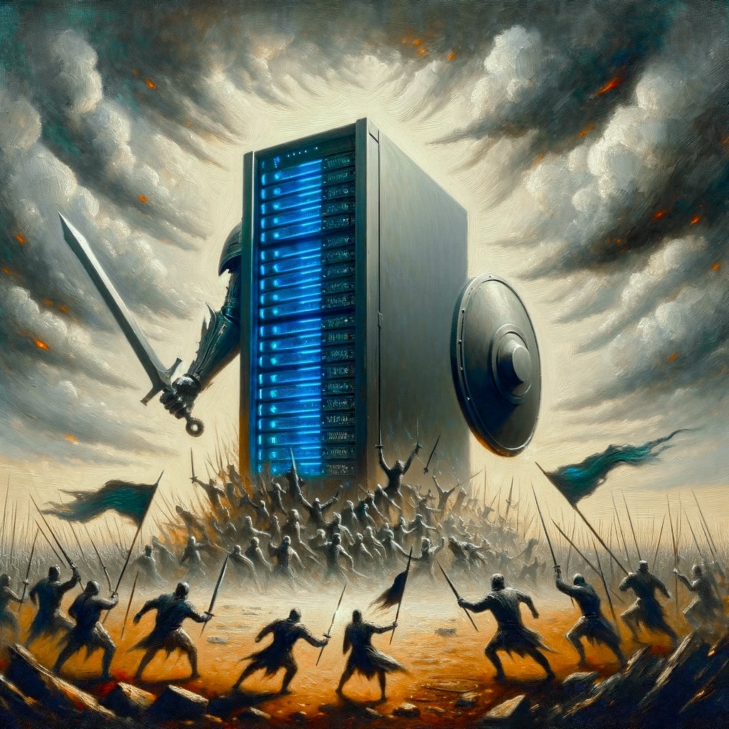 Computer server becoming a defense against government manipulation and economic instability, in a battle